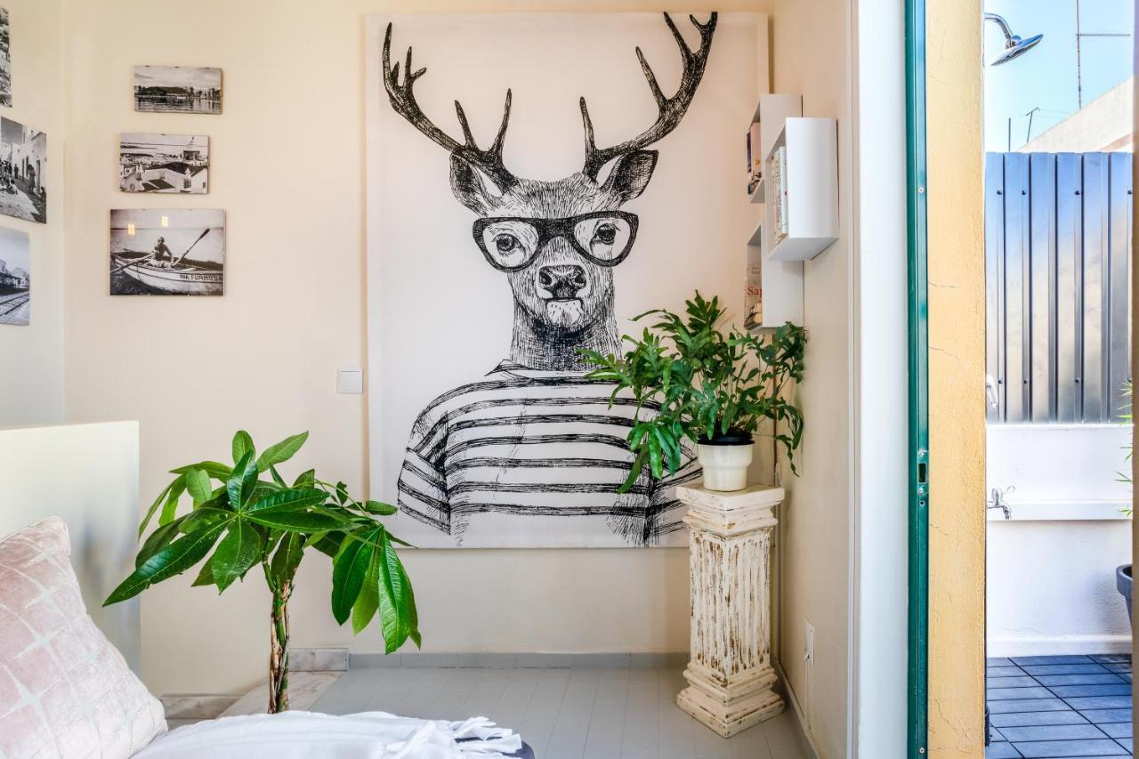 Arty Vintage Townhouse With Rooftop Shower & Sun Loungers Olhão Extérieur photo